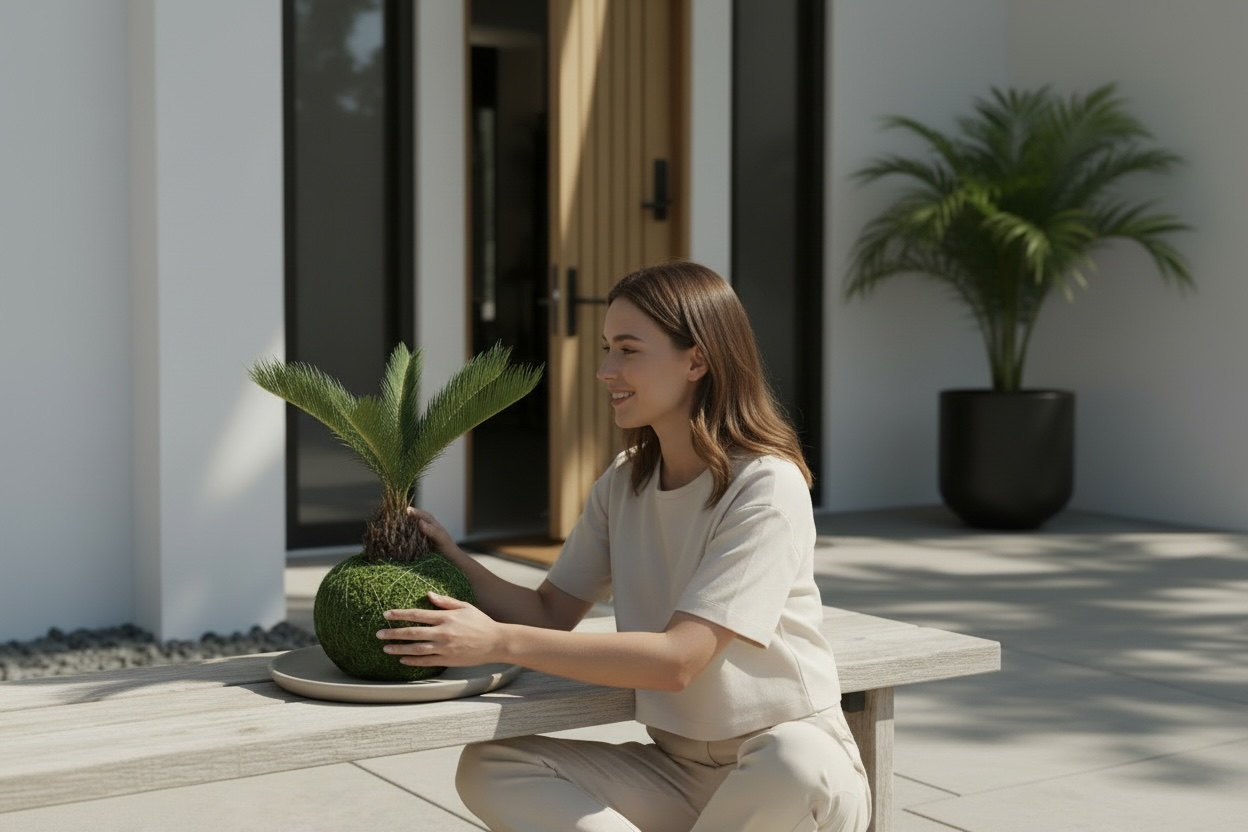 King Sago Palm | Moss Ball Kokedama