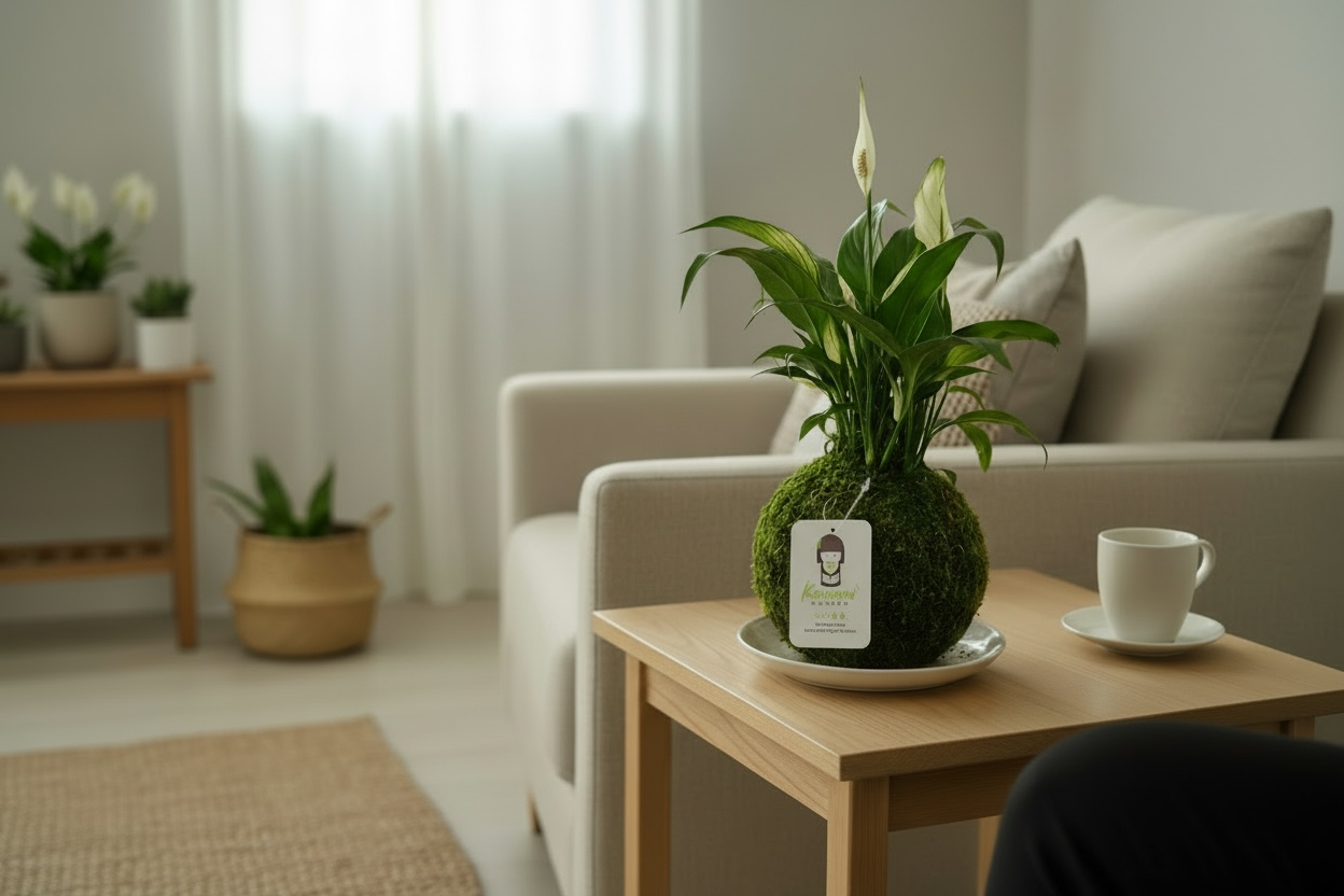 Peace Lily | Moss Ball Kokedama