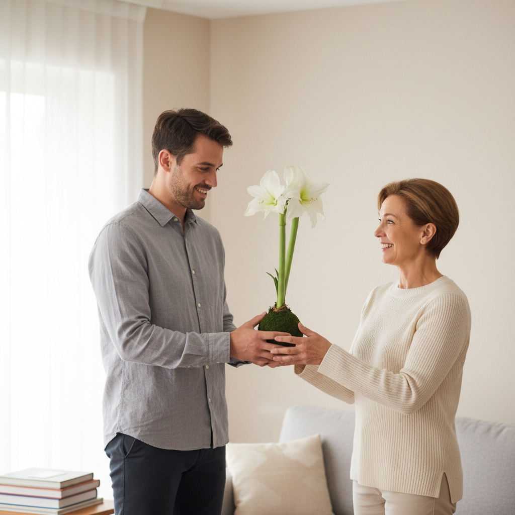 Amaryllis | Moss Ball Kokedama