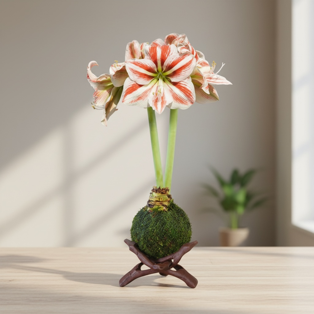 Amaryllis | Moss Ball Kokedama