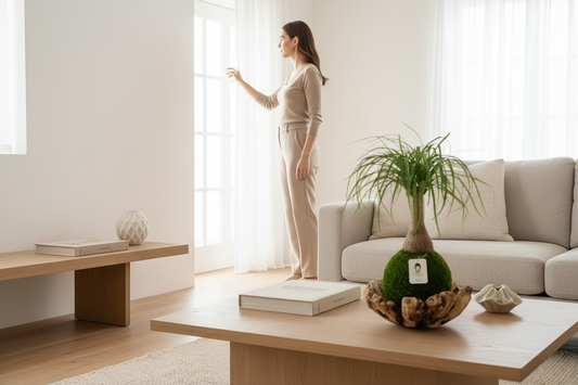 Ponytail Palm | Moss Ball Kokedamas